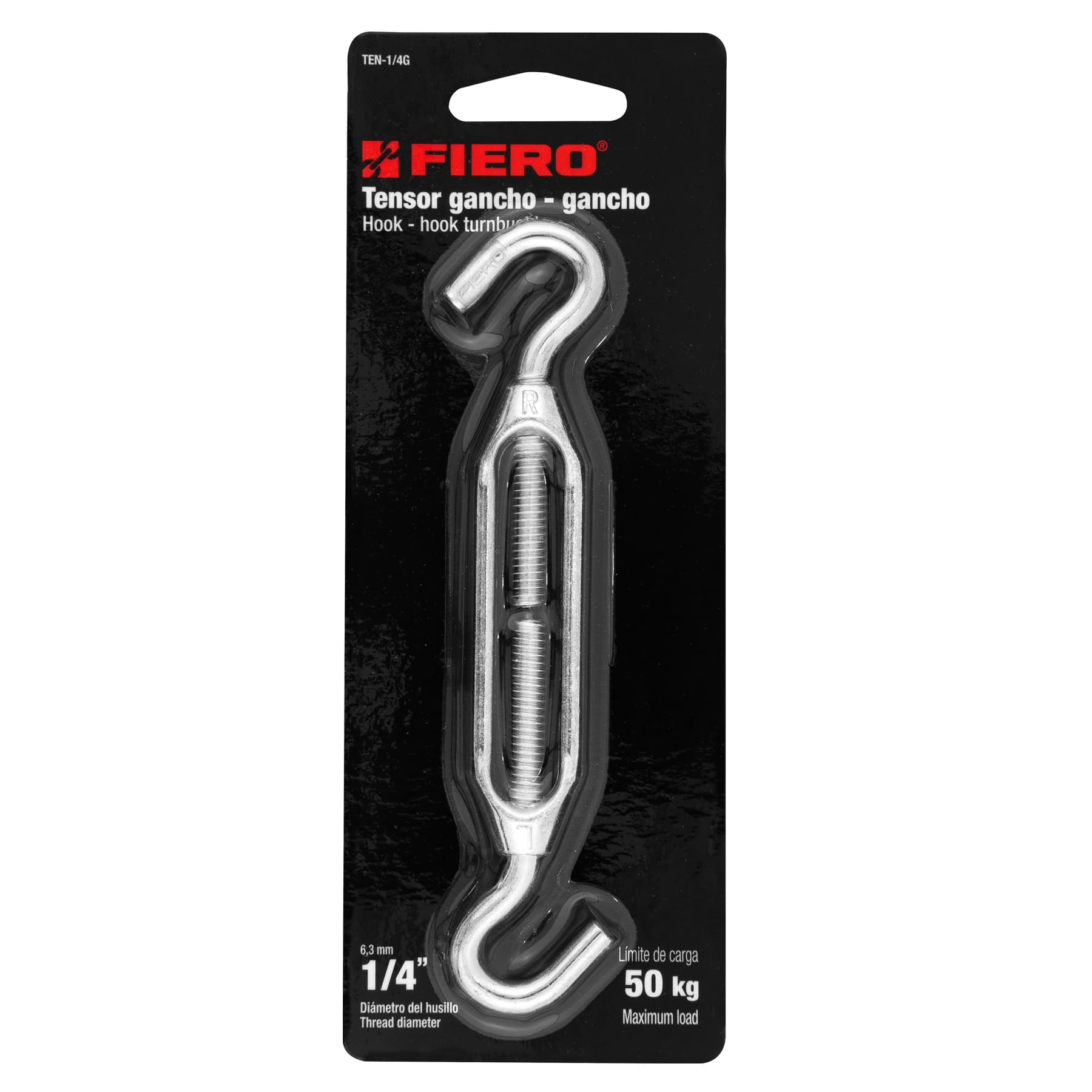 Fiero TEN-1/4G Tensor zinc, 1/4', gancho-gancho