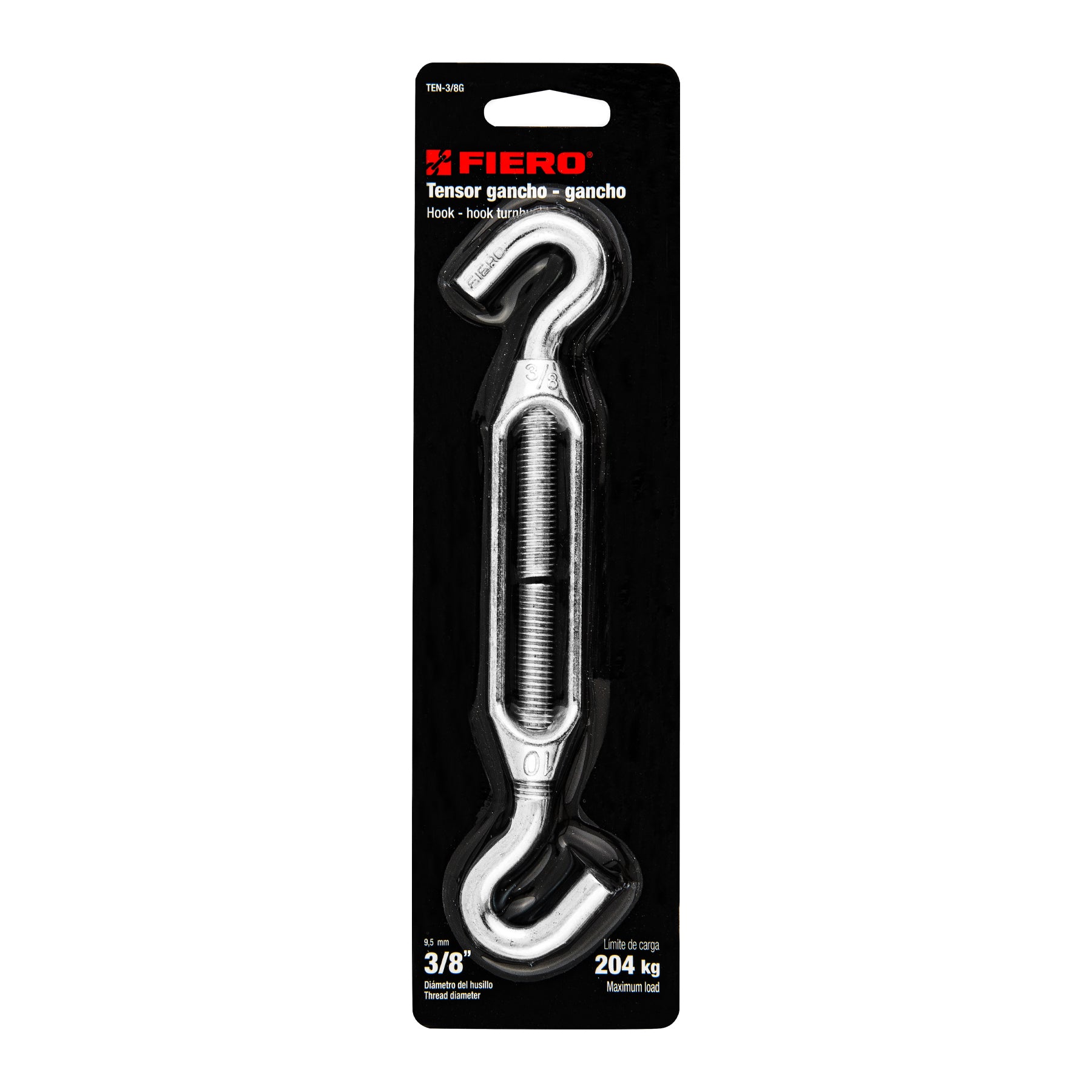 Fiero TEN-3/8G Tensor zinc, 3/8', gancho-gancho
