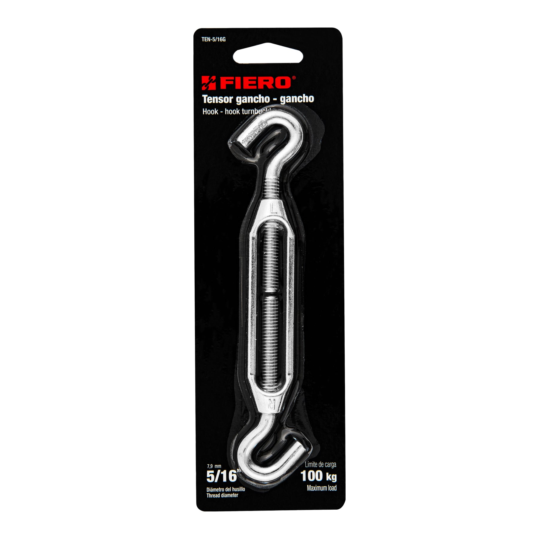 Fiero TEN-5/16G Tensor zinc 5/16' gancho-gancho, Fiero