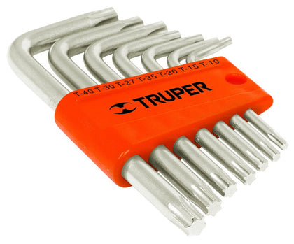 Truper TORX-7C Juego de llaves Torx, 7 piezas con organizador