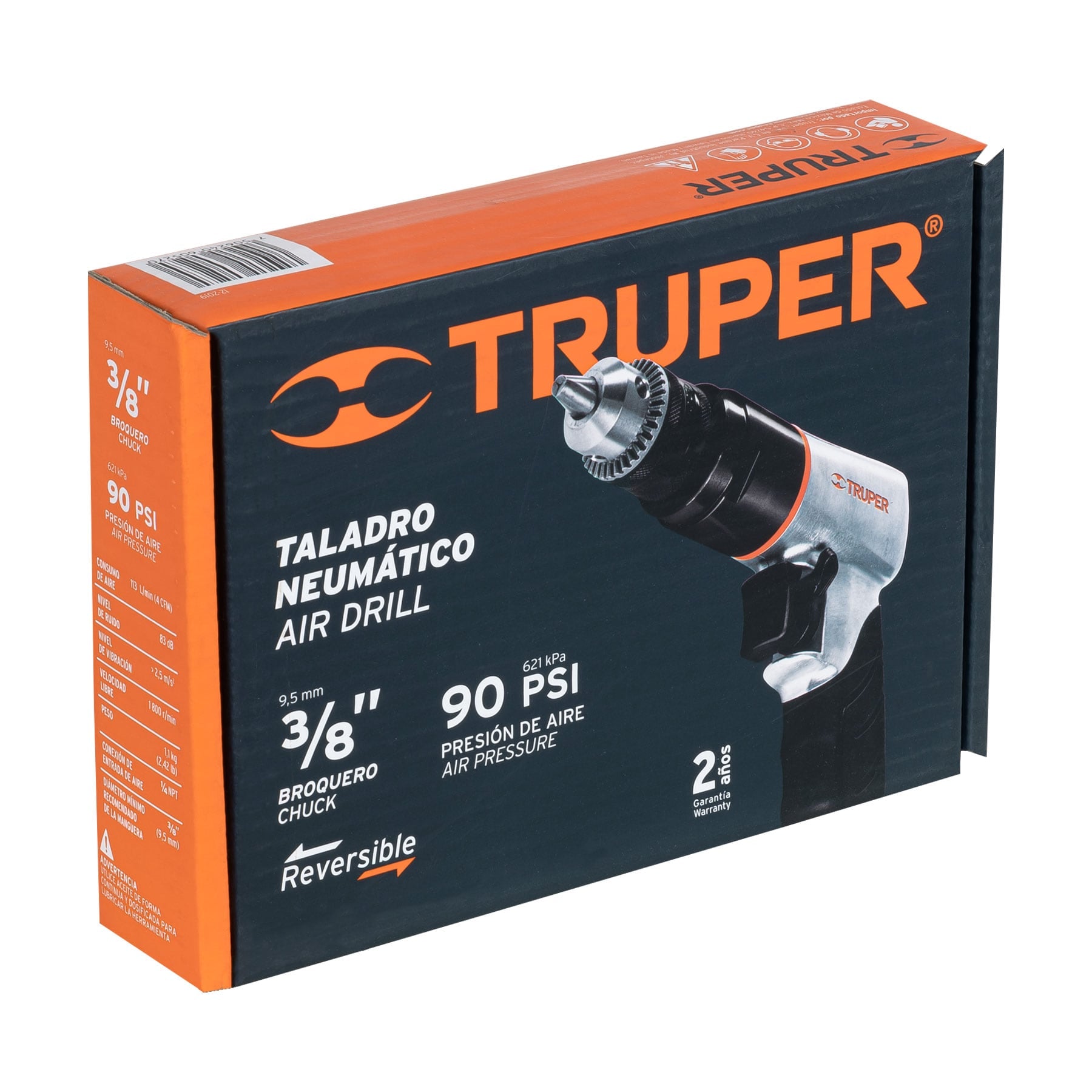 Truper TPN-788RX Taladro neumático reversible, 3/8'