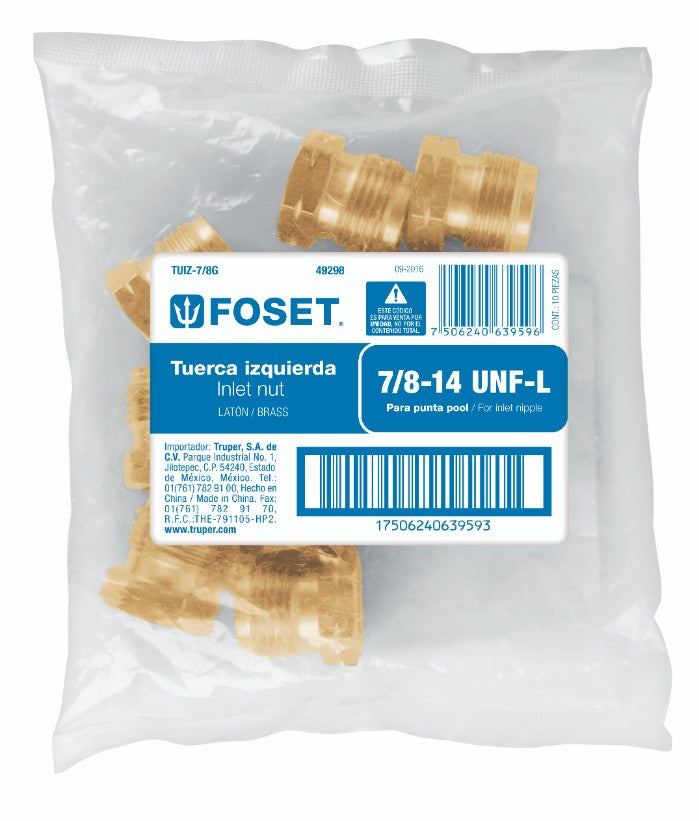 Foset TUIZ-7/8G Tuerca izquierda 7/8' a granel
