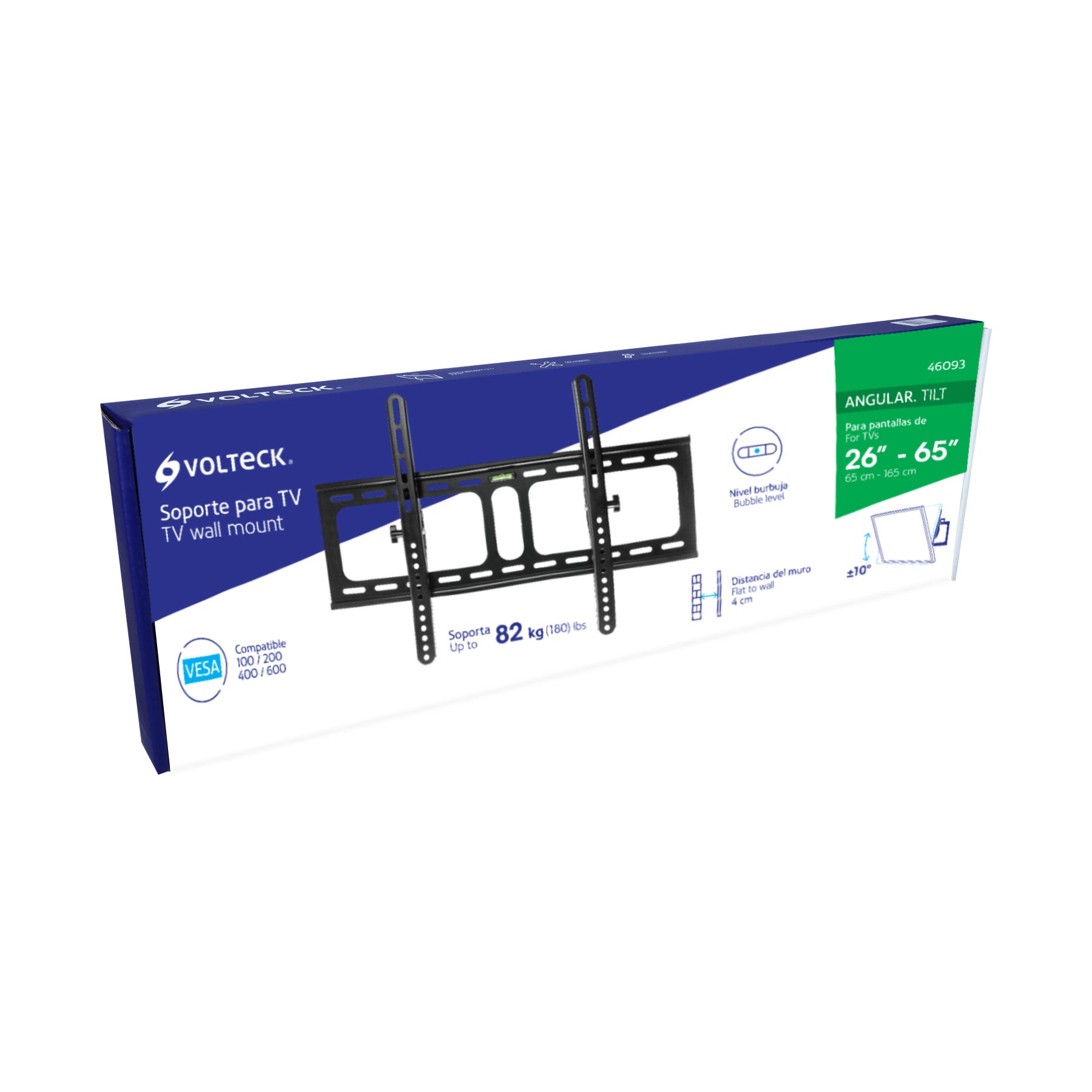 Volteck TVSA-65 Soporte para TV con inclinación ajustable, 26'-65'